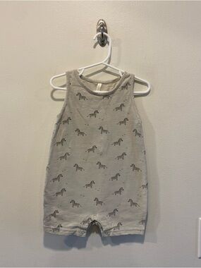 Rylee + cru zebra print romper in size 12-18 months cotton one piece